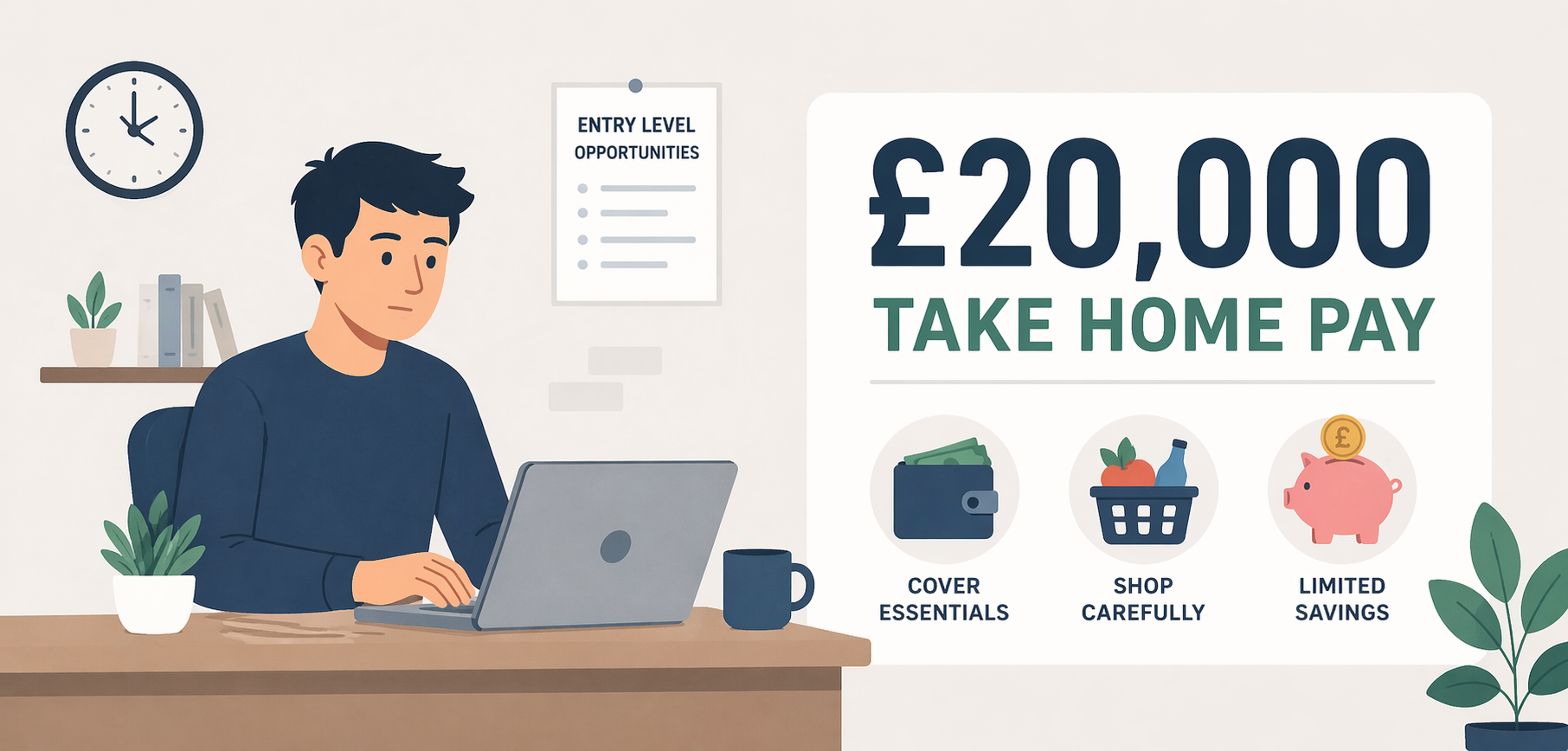 £20,000 salary UK take home pay after tax breakdown